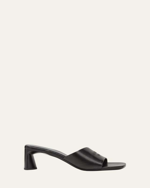 Dutyfree Leather Logo Mule Sandals
